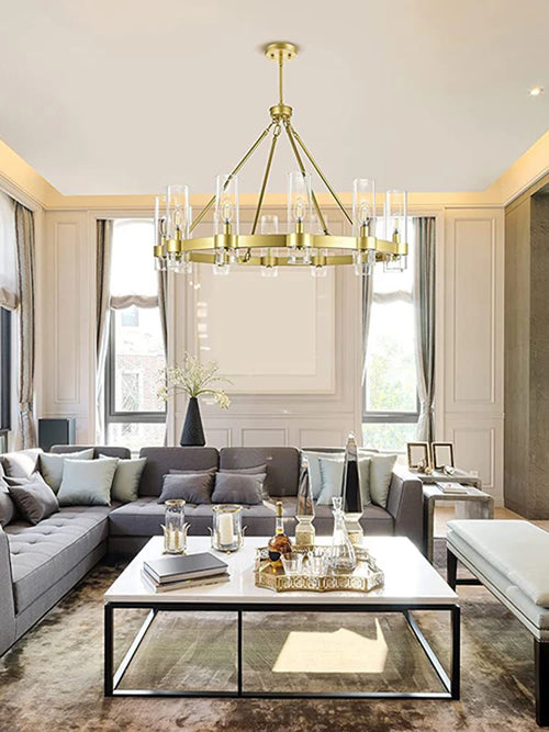 Vintage chrome chandelier with American style for elegant interiors - vue 9 sur 10