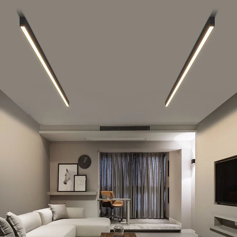 Modern linear LED ceiling light simple style for indoor use