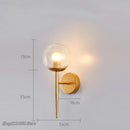 Modern Nordic LED glass ball wall light artistic decor