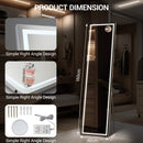 full-length tilting LED mirror with stand and adjustable light