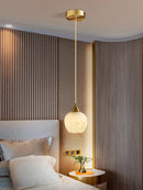 Nordic marble and copper pendant light minimalist design
