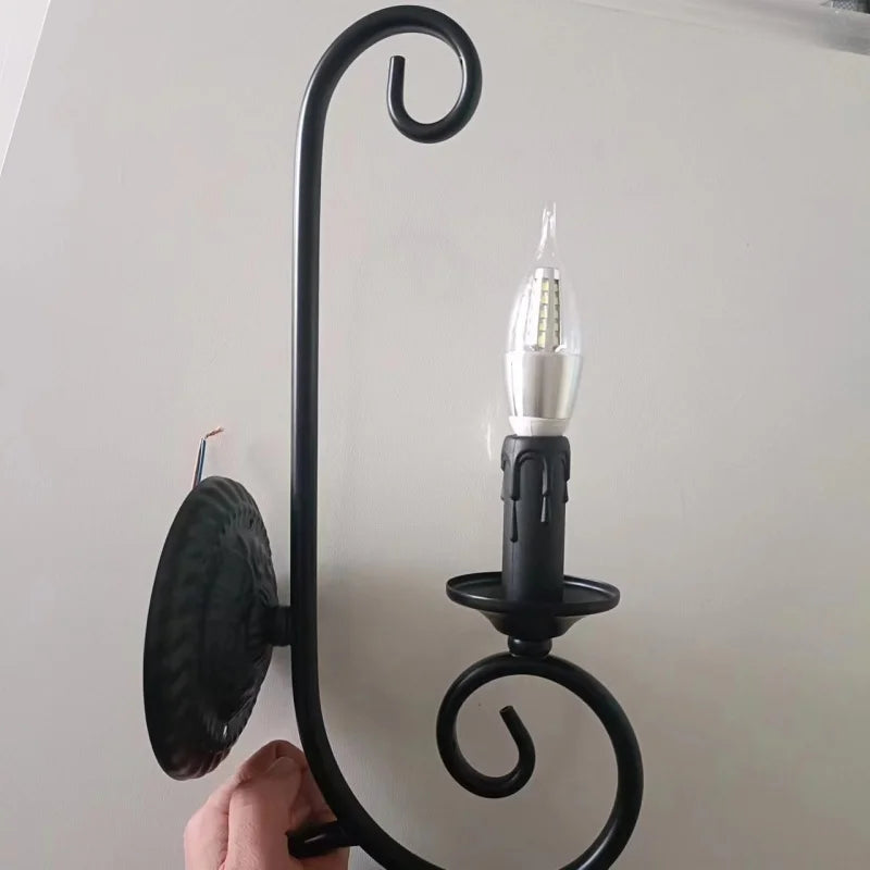 Vintage industrial style wall light for interiors