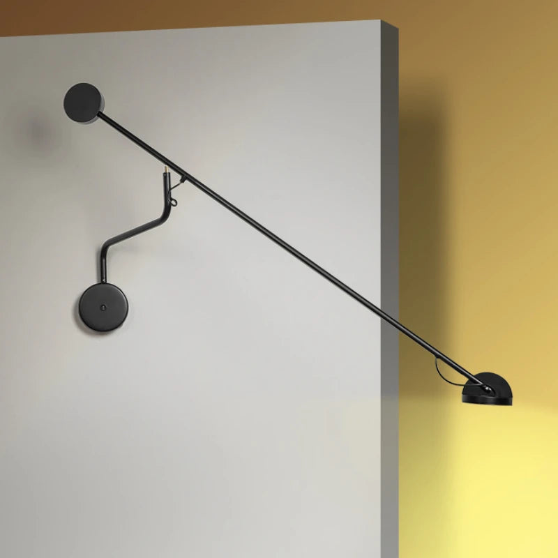 Industrial style adjustable swivel wall light LED