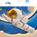 Astronaut cloud-shaped LED dimmable chandelier with remote and eye protection