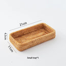 woven rattan basket for storage and craft decoration