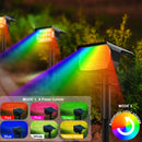20/18 LEDs RGB solar outdoor landscape spotlights colour changing 2 in 1 wireless waterproof solar wall light patio garden