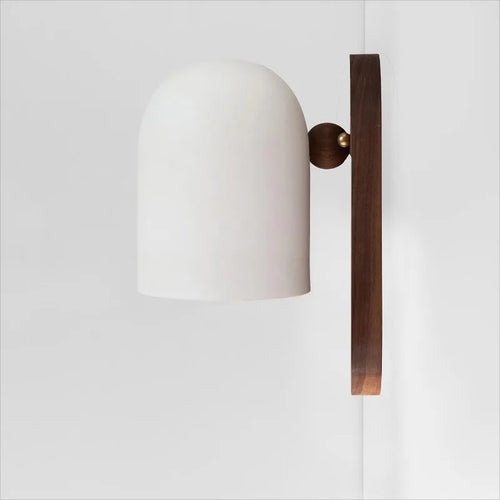 Nordic walnut wall light wabi sabi zen Japanese ambiance - vue 2 sur 10