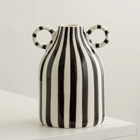 ceramic vase striped smiling face cute atmosphere decorative