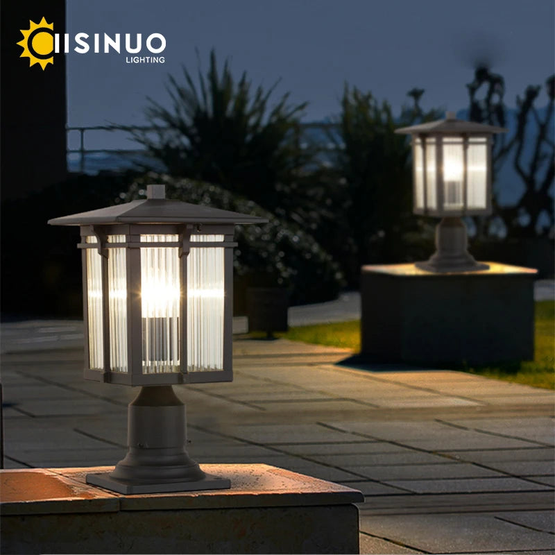 Aluminium outdoor lights for garden and pathway