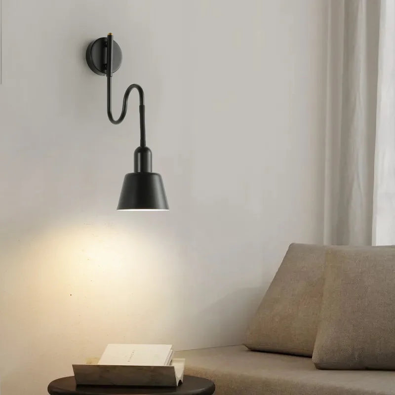 Multi-angle adjustable wall lamp for reading and study