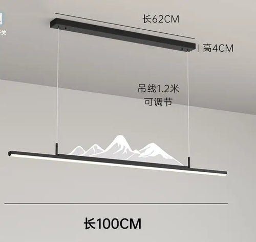 Chinese style chandelier for restaurant and office mountain - vue 10 sur 10