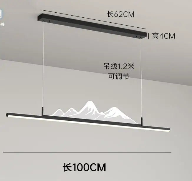 Chinese style chandelier for restaurant and office mountain - vue 9 sur 10