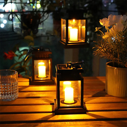 Waterproof LED solar retro lantern for garden and yard - vue 2 sur 11