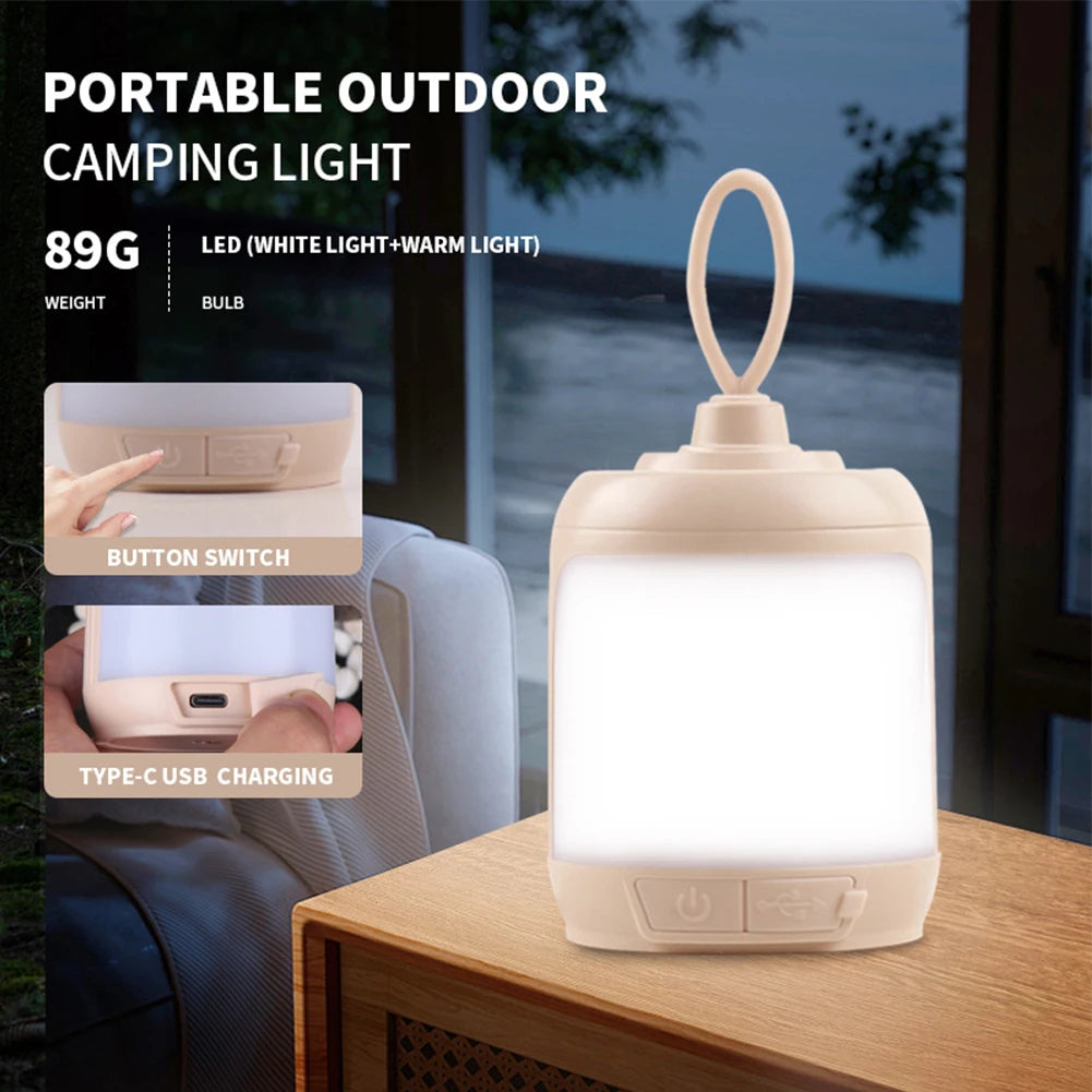 Portable waterproof LED camping lantern with 4 modes - vue 4 sur 6