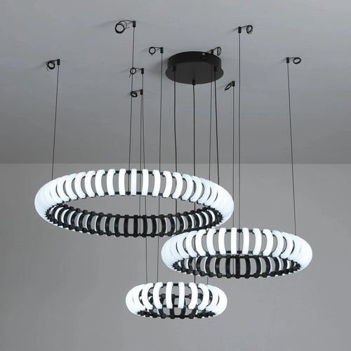 Modern round nordic LED designer pendant lamp for atmospheric decor