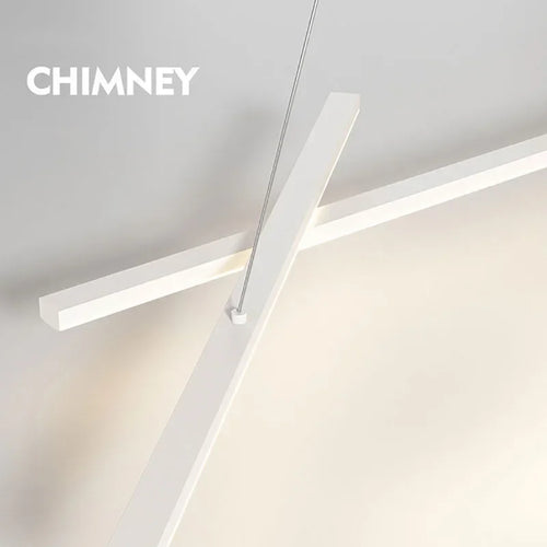 Modern minimalist LED iron art line pendant light - vue 4 sur 8