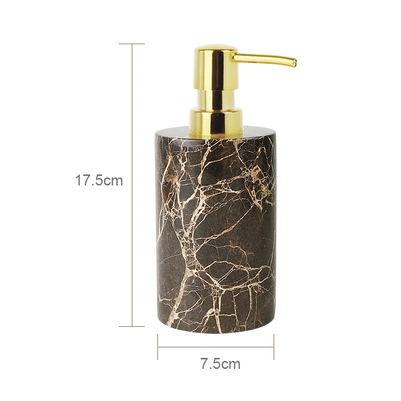 natural marble bathroom accessories luxury set - vue 25 sur 27