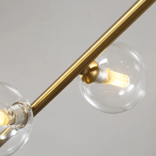 Modern linear chandelier for interior decor and dining table - vue 7 sur 10