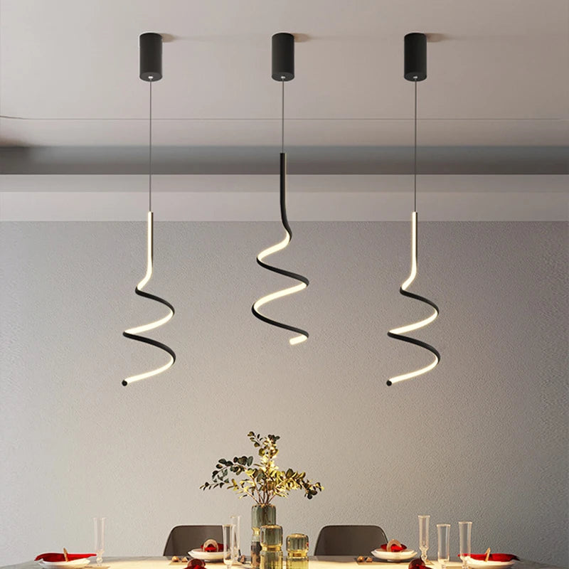 Modern minimalist pendant light with creative LED lighting