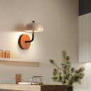 Vintage LED mushroom-shaped wall light in natural stone