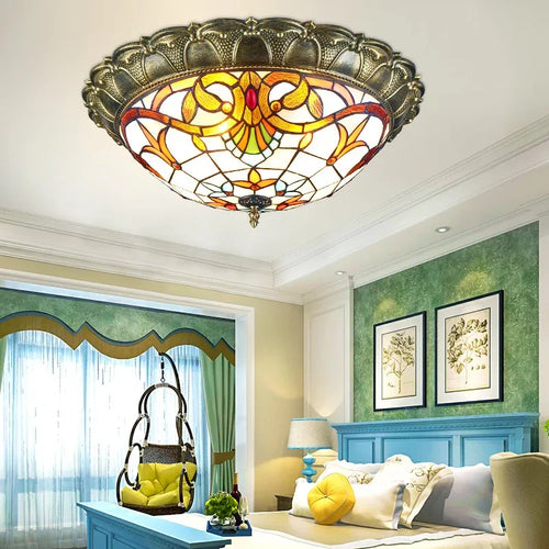 Baroque ceiling light in bohemian glass for modern decor - vue 2 sur 8