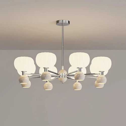 Modern LED pendant chandelier with up and down lighting - vue 3 sur 18