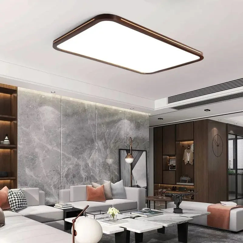 Ultra-slim ceiling light with gold line - vue 5 sur 5