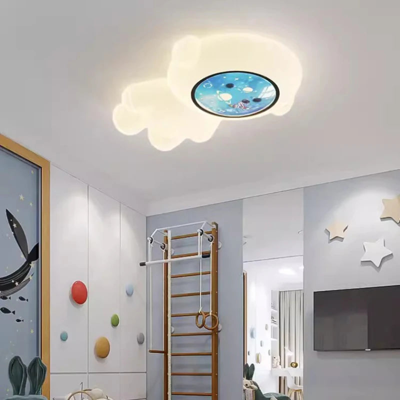 Starry ceiling light for children's room astronauts and dreams theme