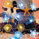 Decorative seashell and starfish LED string lights