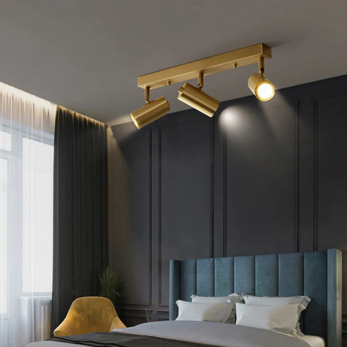 Modern chandelier with LED spotlights for indoor spaces - vue 3 sur 8