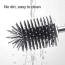 Silicone toilet brush with wall-mounted or freestanding holder