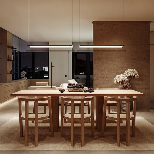 Modern nordic minimalist LED chandelier for contemporary interiors - vue 4 sur 12