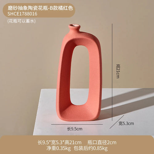 openwork ceramic vase for dried flowers and interior decoration - vue 11 sur 13