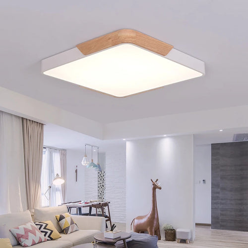 Nordic solid wood artistic chandelier with simple modern macaron style - vue 2 sur 11