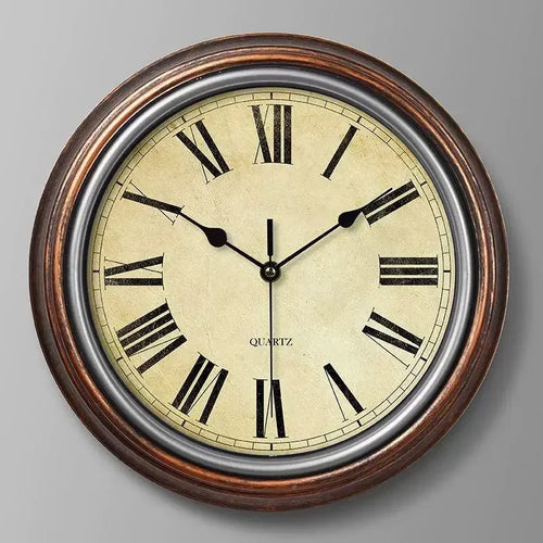 Nordic retro silent wall clock for stylish interior - vue 13 sur 15