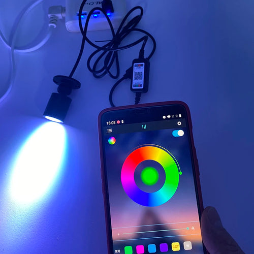 spot led rgb intelligent avec contrôle bluetooth et couleur réglable - vue 5 sur 6