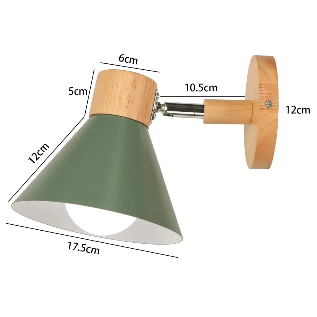 Modern nordic style wooden LED wall light - vue 18 sur 23