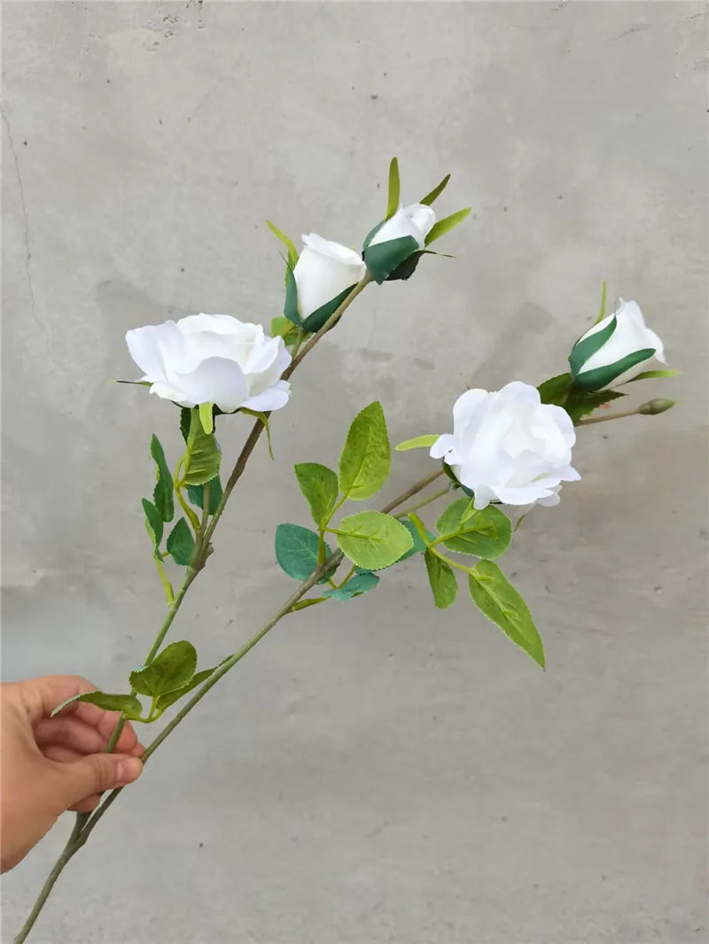 Artificial silk rose flowers for weddings and decoration - vue 10 sur 14