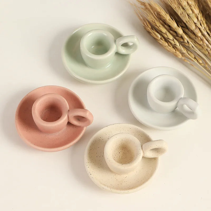 Nordic ceramic candle holder for elegant home décor