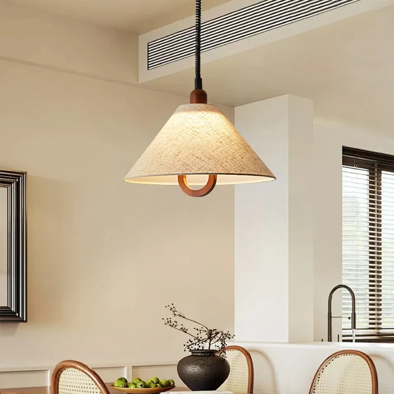 Minimalist retro hemp rope chandelier for medieval-style interiors - vue 4 sur 7