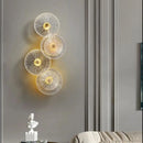 Modern luxury lotus leaf glass wall light