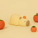 Children's cartoon silicone LED capybara night light USB rechargeable dimmable sleep lamp for kids' bedroom decor birthday gift