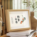 Waterproof rustic wooden photo frame with vintage glass