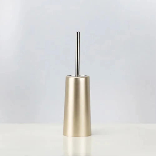 Luxury toilet brush with gold holder for bathroom - vue 5 sur 10