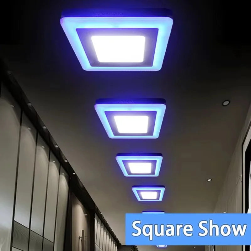 Modern recessed LED ceiling light with cool lighting for interiors