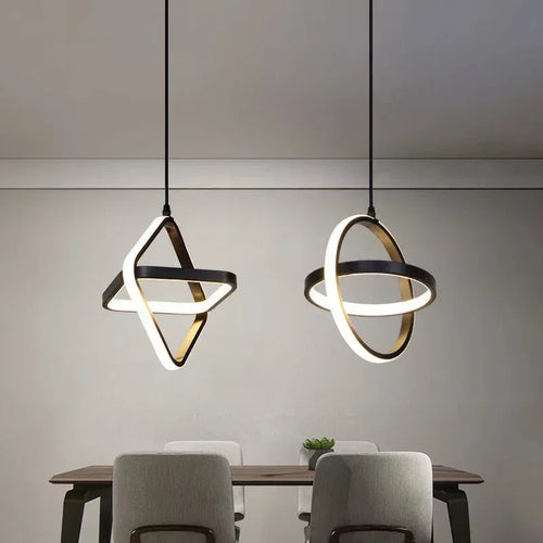 Modern LED chandelier for elegant and decorative lighting - vue 5 sur 15