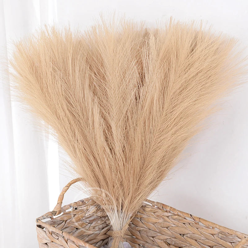 Set of artificial pampas grass bouquets for indoor decoration - vue 11 sur 15