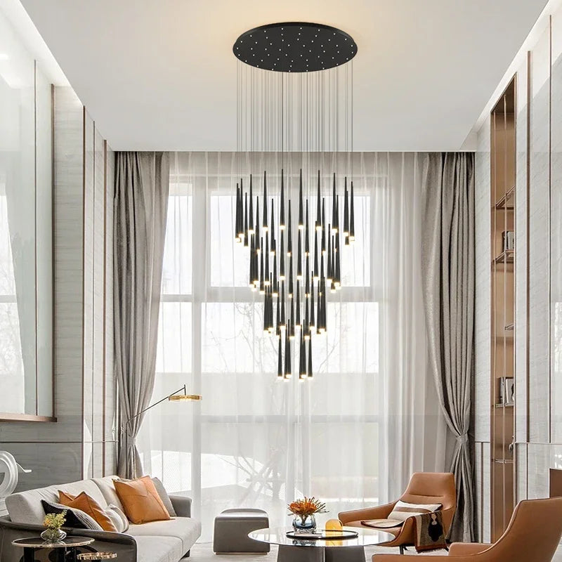 Modern LED chandelier for premium interior decoration - vue 5 sur 22