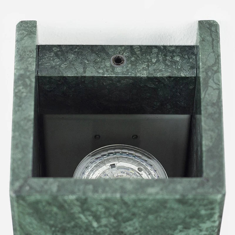 European style luxury green marble decorative LED wall light - vue 5 sur 5