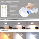 Rechargeable LED wall light with 360° rotating touch remote control